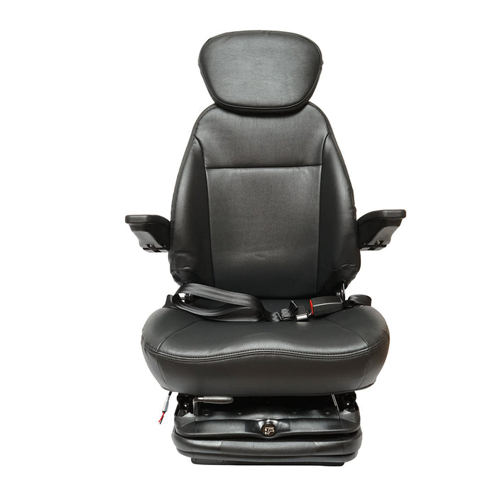 Sedile universale regolabile per trattore con cintura di sicurezza, braccioli e sospensione 800x610 mm