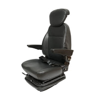 Sedile universale regolabile per trattore con cintura di sicurezza, braccioli e sospensione 800x610 mm