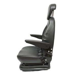 Sedile universale regolabile per trattore con cintura di sicurezza, braccioli e sospensione 800x610 mm