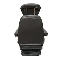 Sedile universale regolabile per trattore con cintura di sicurezza, braccioli e sospensione 800x610 mm