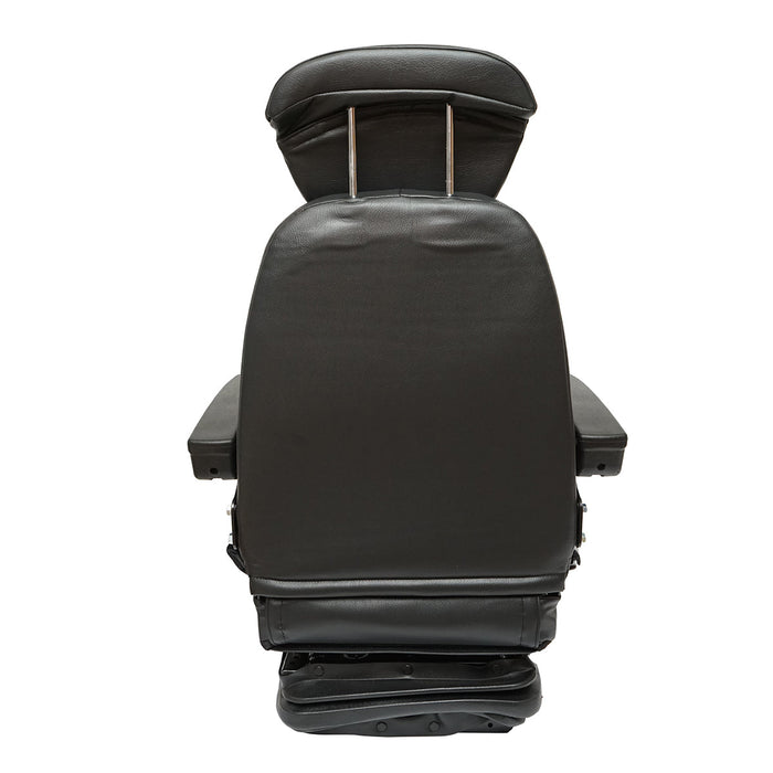 Sedile universale regolabile per trattore con cintura di sicurezza, braccioli e sospensione 800x610 mm