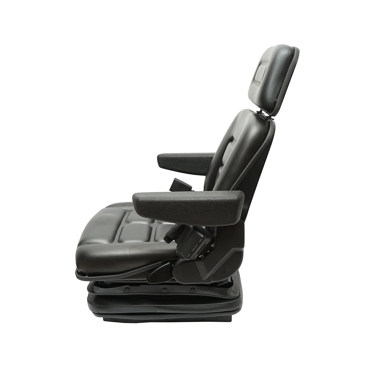 Sedile universale regolabile per trattore con cintura di sicurezza, braccioli e sospensione meccanica 830x610mm