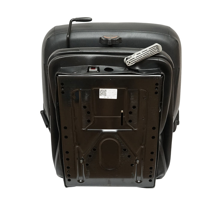 Sedile universale regolabile per trattore con cintura di sicurezza, braccioli e sospensione meccanica 840x600 mm.