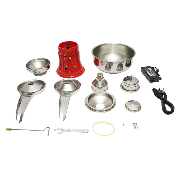 Separatore di panna dal latte o per scrematura automatica, 30W, 220V, recipiente in acciaio inox da 5L, capacità 50L/h.