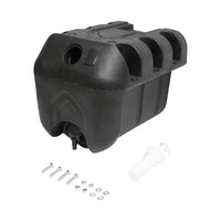 Serbatoio per acqua 30L con rubinetto e dosatore di sapone da 250 ml, in plastica nera, dimensioni 332x420x331 mm