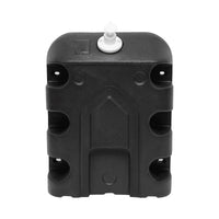 Serbatoio per acqua 30L con rubinetto e dosatore di sapone da 250 ml, in plastica nera, dimensioni 332x420x331 mm