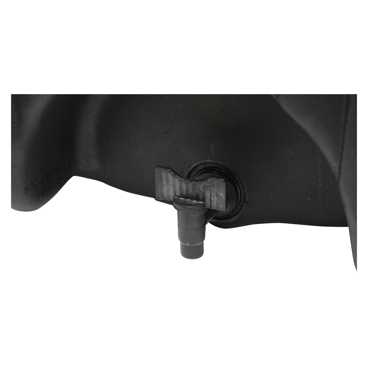 Serbatoio per acqua 50L con rubinetto e dosatore di sapone da 250 ml, in plastica nera, dimensioni 420x440x400 mm