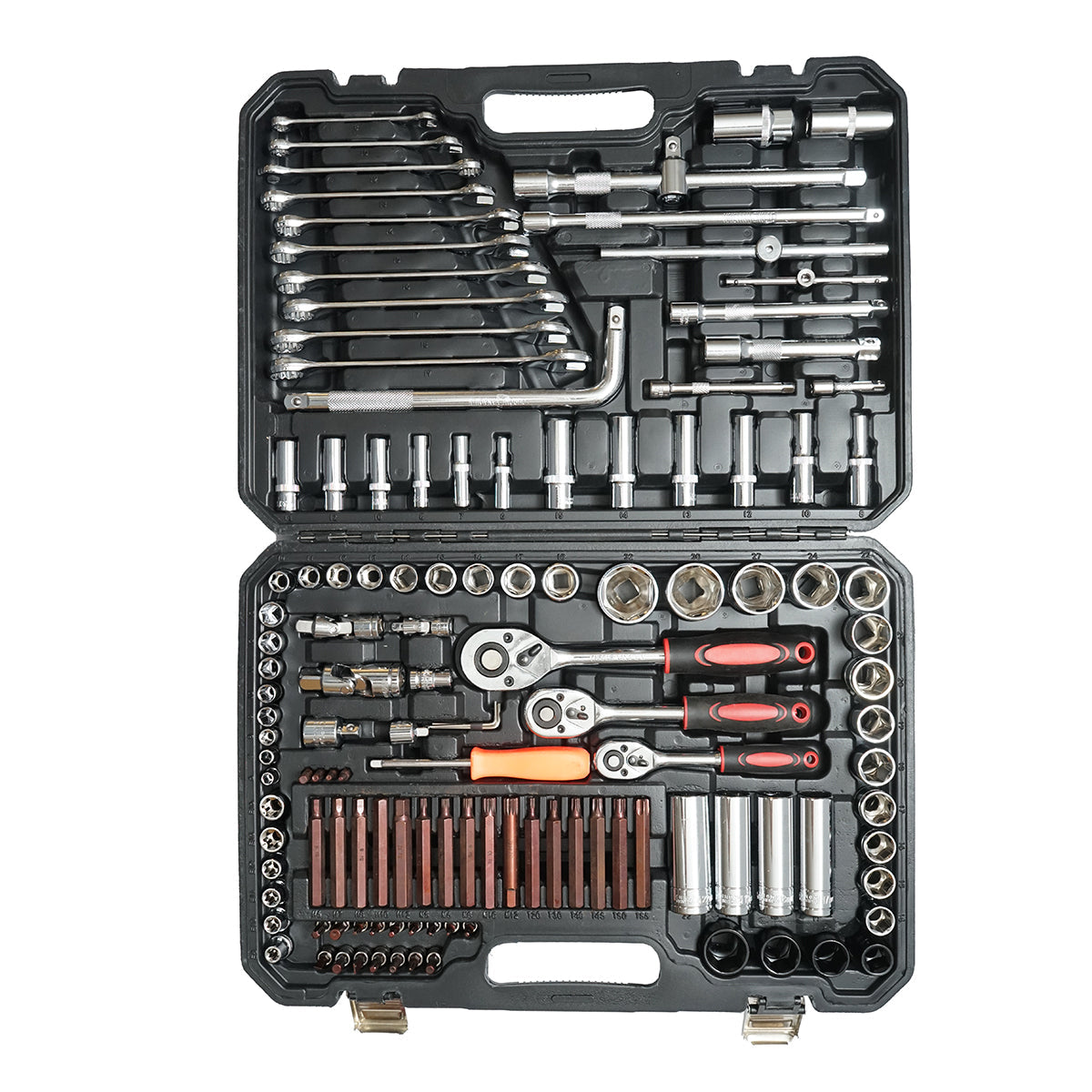 Serie di chiavi a bussola, esagonale, a bussola profonda, chiavi fisse, inserti, torx, esagonali, spline 128 pezzi Breckner Germany