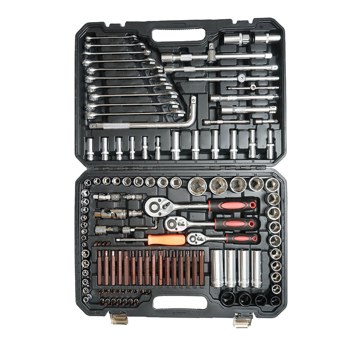 Serie di chiavi a bussola, esagonale, a bussola profonda, chiavi fisse, inserti, torx, esagonali, spline 128 pezzi Breckner Germany