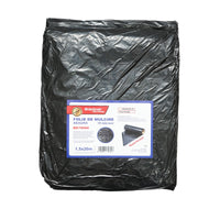 Set 10 pezzi di foglio per pacciamatura, anti-erbacce 1.5x20m, 15 microni, nero non perforato, protezione UV Breckner Germany