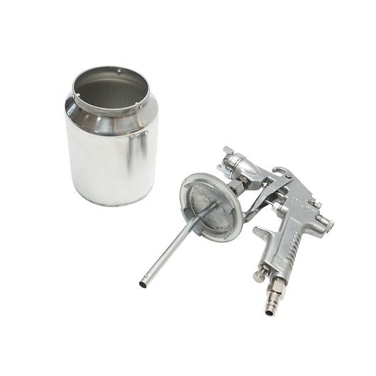 Pistola a spruzzo per verniciatura industriale con aria compressa da 600 ml, ugello da 2,5 mm, portata 400 ml/min, pressione max 5 bar