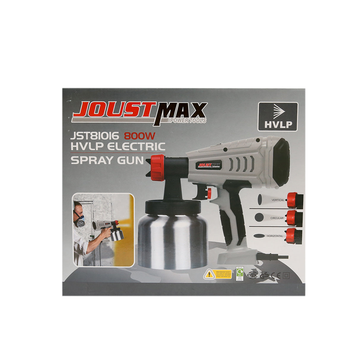 Pistola per verniciatura 800W, HVLP, 220V Joustmax
