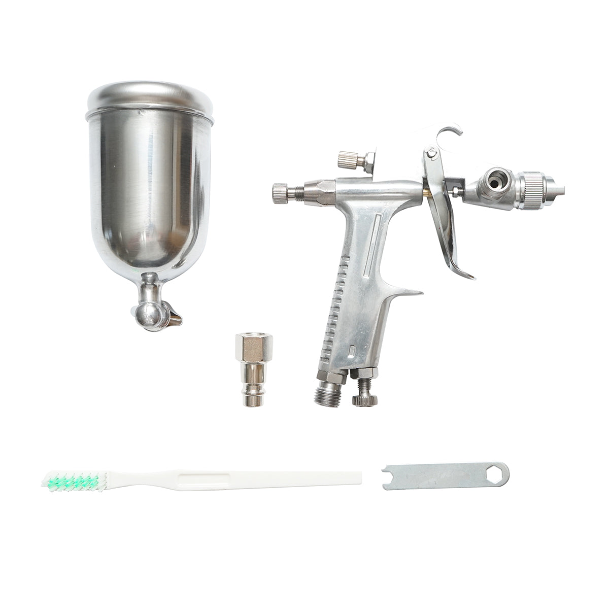 Pistola per verniciatura ad aria compressa 200 ml, ugello 0,5 mm, portata 60 ml/min, pressione max 2,5 bar F-2