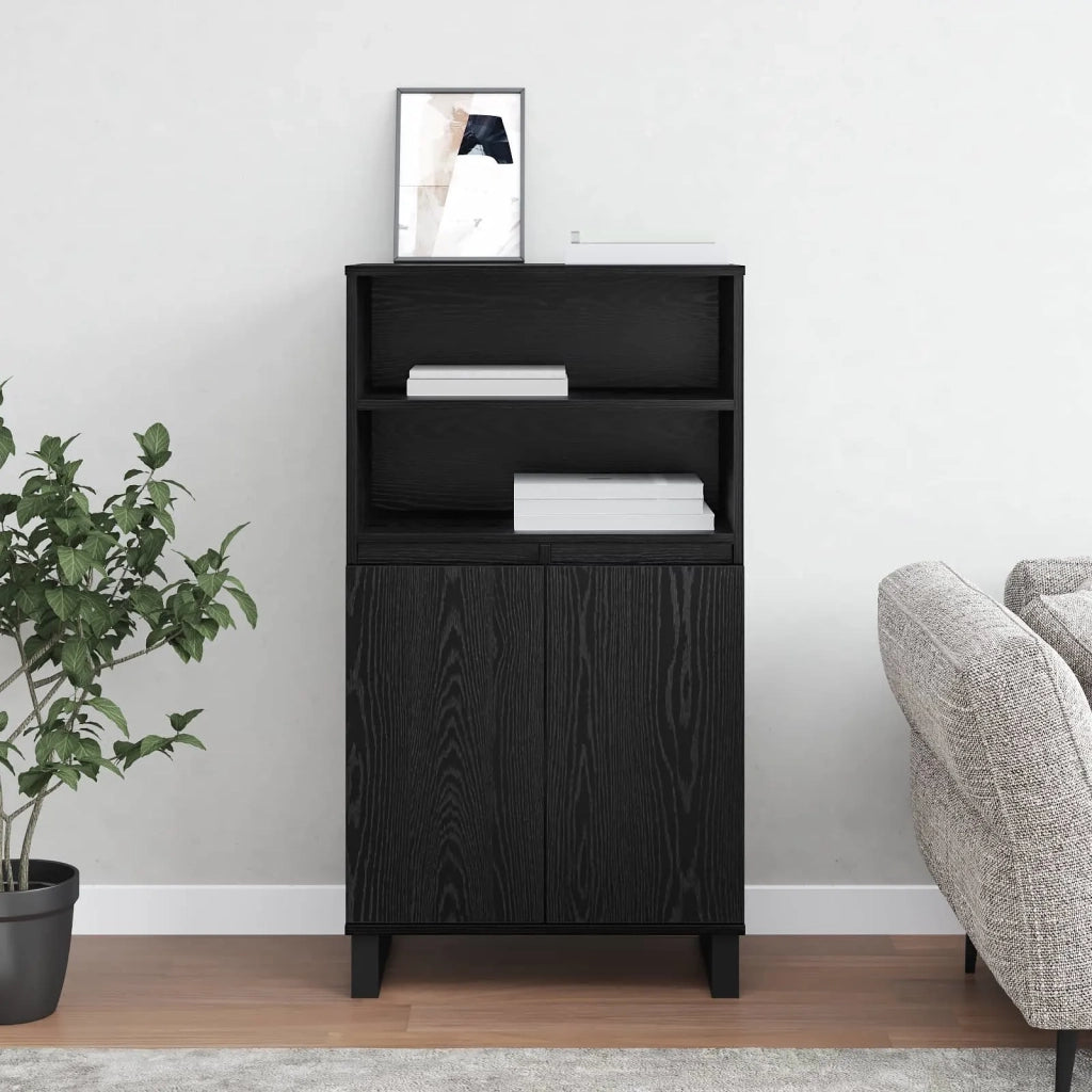 Credenza Nero 60 x 36 x 110 cm Legno multistrato