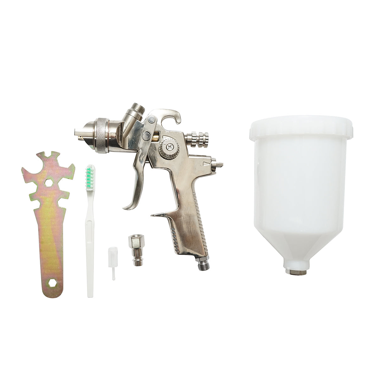 Pistola per verniciatura ad aria compressa da 600 ml, ugello 1,3 mm, portata 190 ml/min, pressione max 4 bar