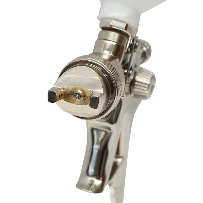 Pistola per verniciatura ad aria compressa da 600 ml, ugello 2 mm, portata 300 ml/min, pressione max 4 bar