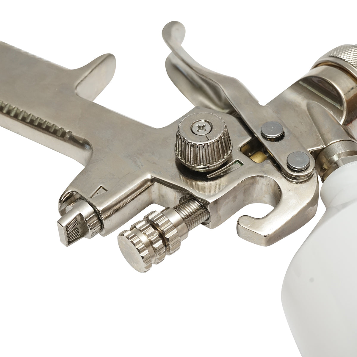 Pistola per verniciatura ad aria compressa da 600 ml, ugello 2 mm, portata 300 ml/min, pressione max 4 bar