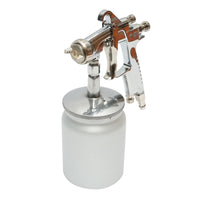 Pistola per verniciatura ad aria compressa da 600 ml, ugello HVLP da 2 mm, portata 300 ml/min, pressione max 5 bar