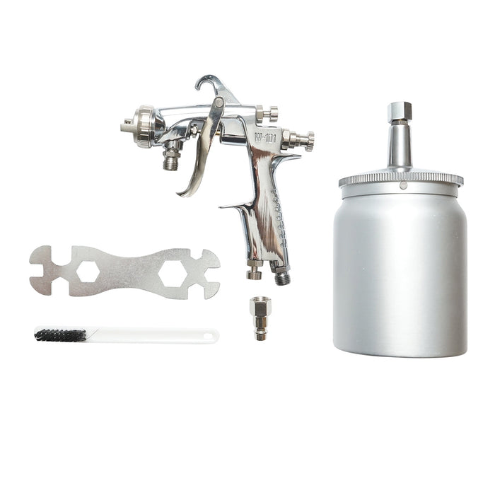 Pistola per verniciatura ad aria compressa da 600 ml, ugello HVLP da 2 mm, portata 300 ml/min, pressione max 5 bar