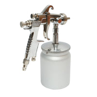 Pistola per verniciatura ad aria compressa da 600 ml, ugello HVLP da 2 mm, portata 300 ml/min, pressione max 5 bar
