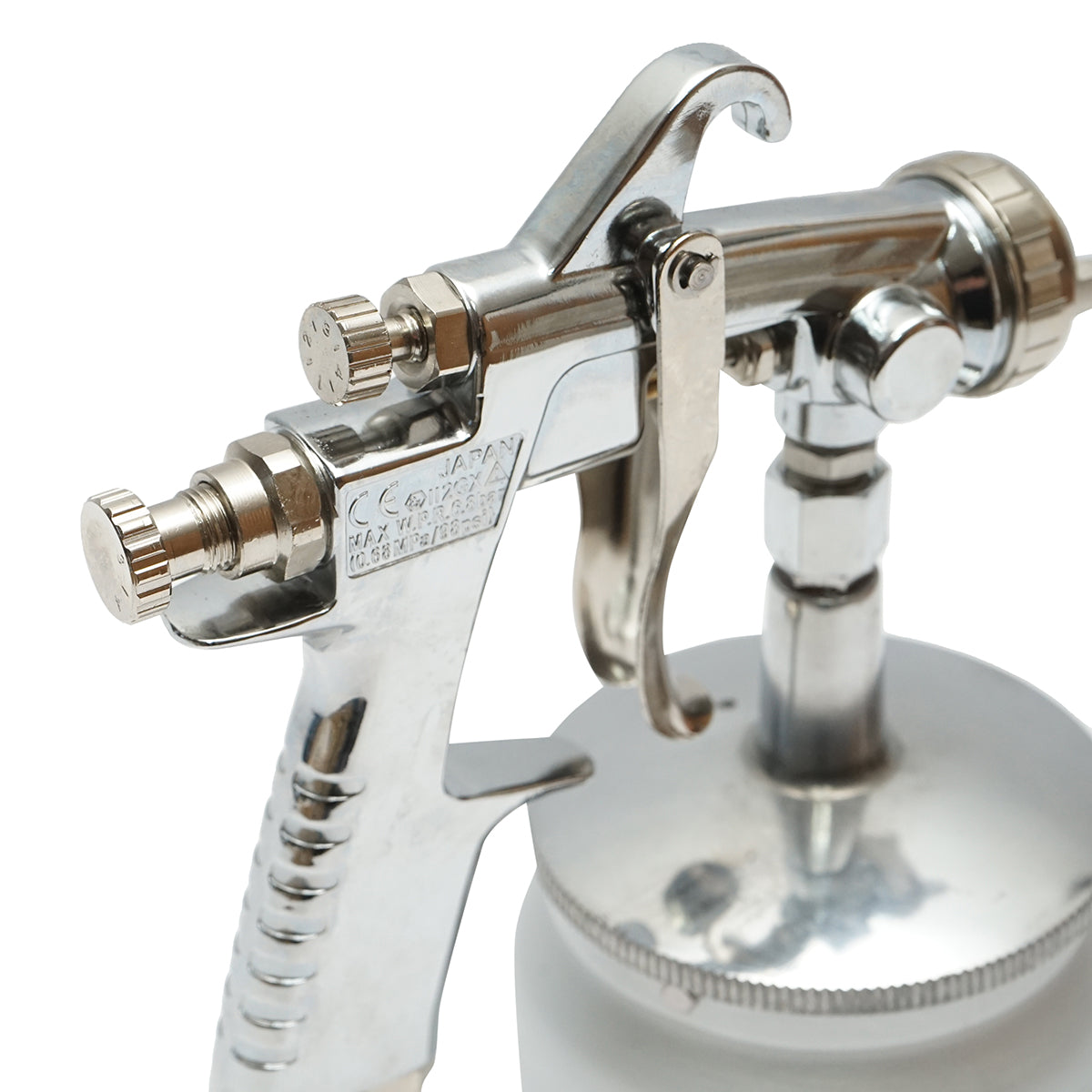 Pistola per verniciatura ad aria compressa da 600 ml, ugello HVLP da 2 mm, portata 300 ml/min, pressione max 5 bar