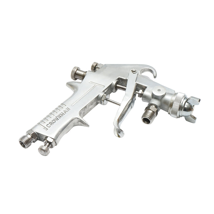 Pistola per verniciatura ad aria compressa da 750 ml, consumo aria 3,5-8 CFM, ugello 1,5 mm, pressione max 5 bar Crownman