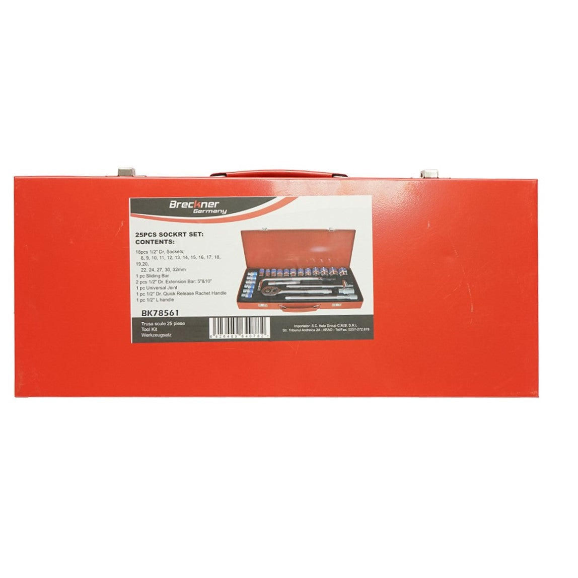 Set chiavi a bussola 8-32mm, 1/2 cacciavite a cricchetto 25 pezzi Breckner Germany