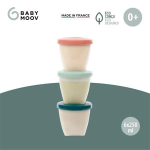 BabyMoov Conservation Pots Biosourcés - Lotto di 6x250ml