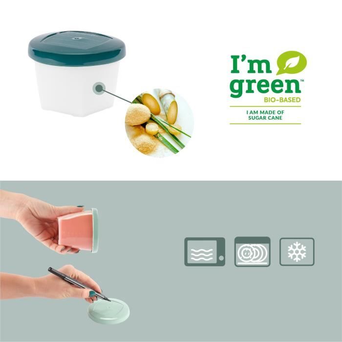 BabyMoov Conservation Pots Biosourcés - Lotto di 6x250ml