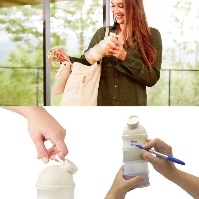 Babymoov Dosatori per latte in polvere Babydose - Beccuccio ergonomico - Prodotto in Francia, Beige