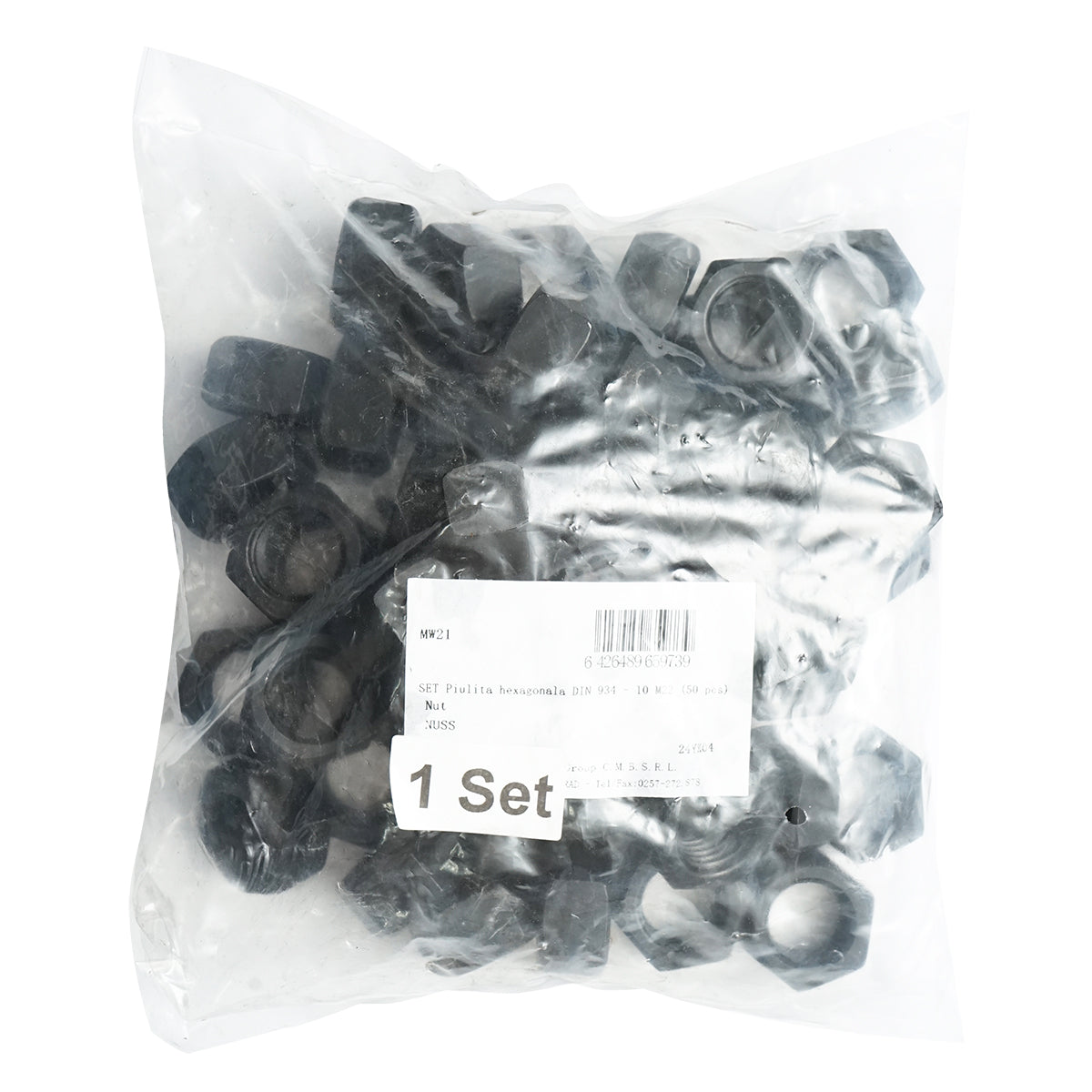 Set dadi esagonali DIN 934-10 M22 50 pezzi