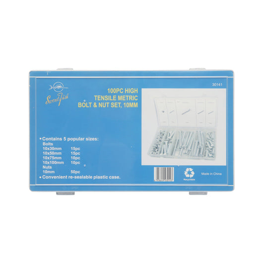 Set di 100 viti M10 con testa esagonale e dadi