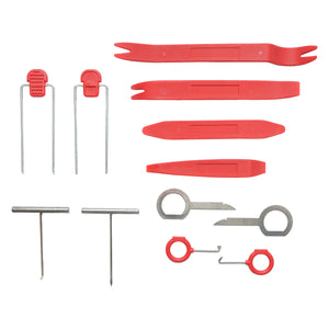 Set di 12 strumenti per la rimozione di radio, tappezzeria e interni auto, Breckner Germany