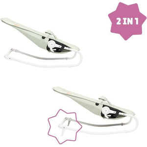 BADABULLE Sdraio pieghevole e ultracompatta, arco gioco, verde lichene/acqua