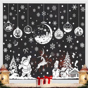 Decorazione di Natale per finestre - 9 pezzi di fiocchi di neve autoadesivi - immagini statiche di finestra riciclabili decorazione di finestra per mensola di finestra