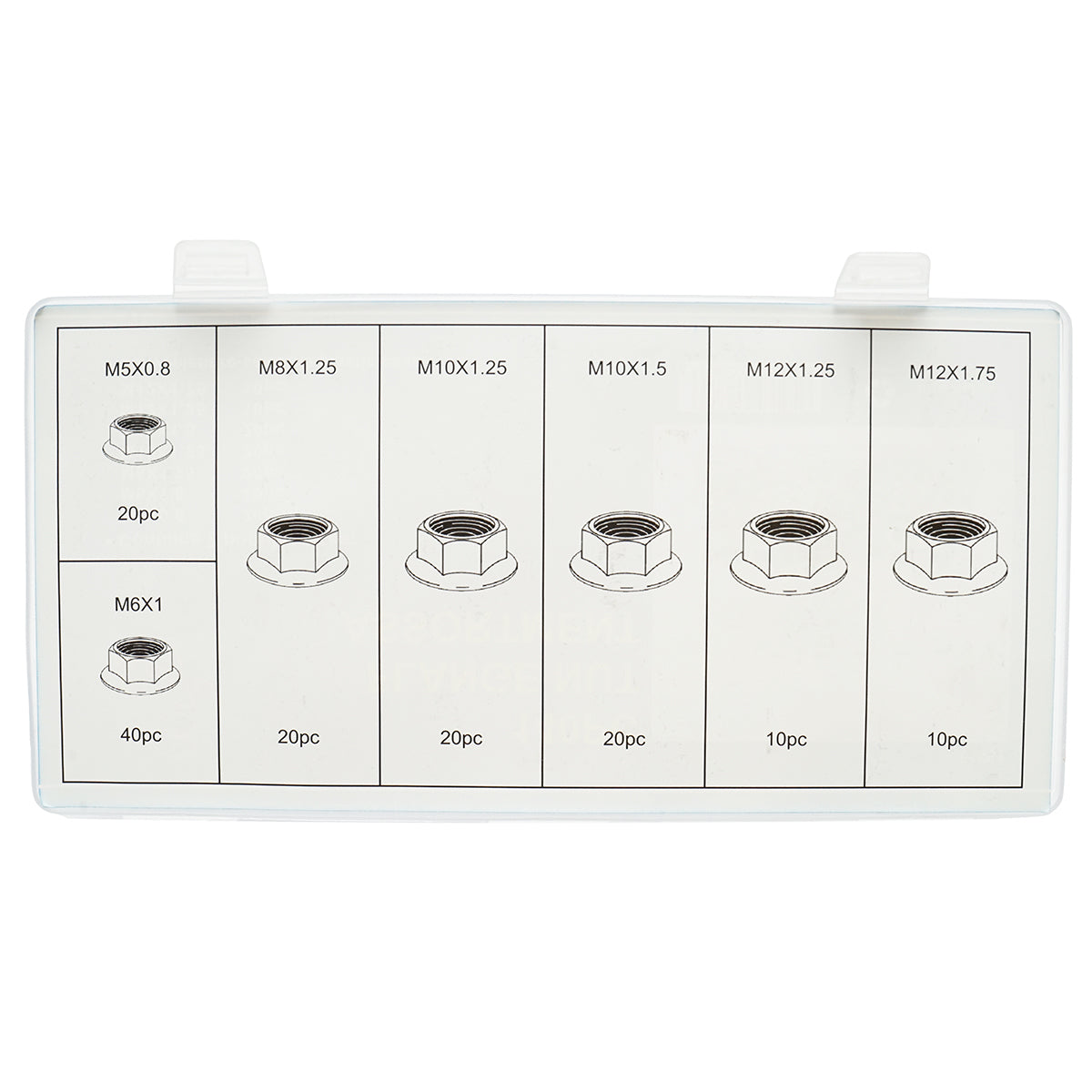 Set di 140 dadi autobloccanti con flangia Breckner Germany