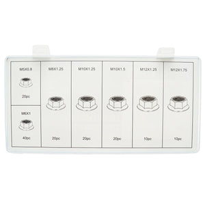 Set di 140 dadi autobloccanti con flangia Breckner Germany