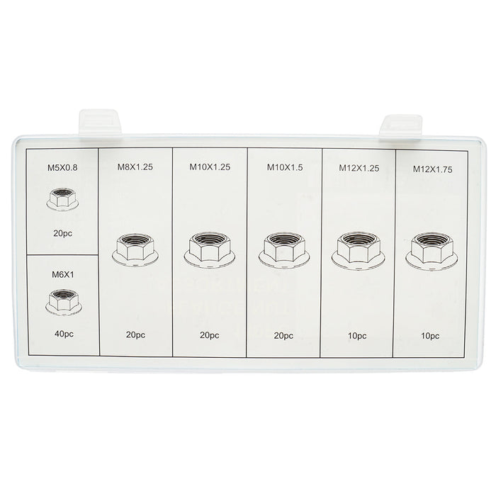 Set di 140 dadi autobloccanti con flangia Breckner Germany