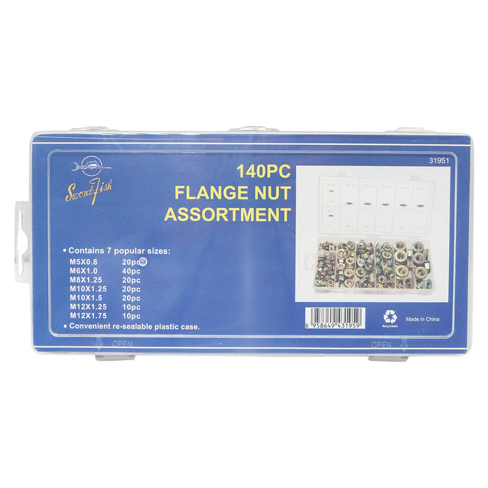 Set di 140 dadi autobloccanti con flangia Breckner Germany