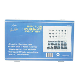 Set di 164 clip e morsetti di fissaggio per auto in plastica Breckner Germany