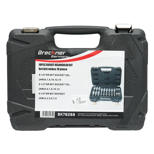 Set di 18 bussole esagonali lunghe e corte Breckner Germany