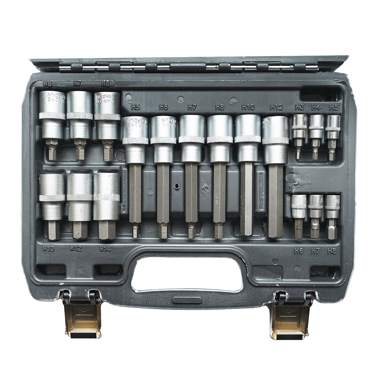 Set di 18 bussole esagonali lunghe e corte Breckner Germany