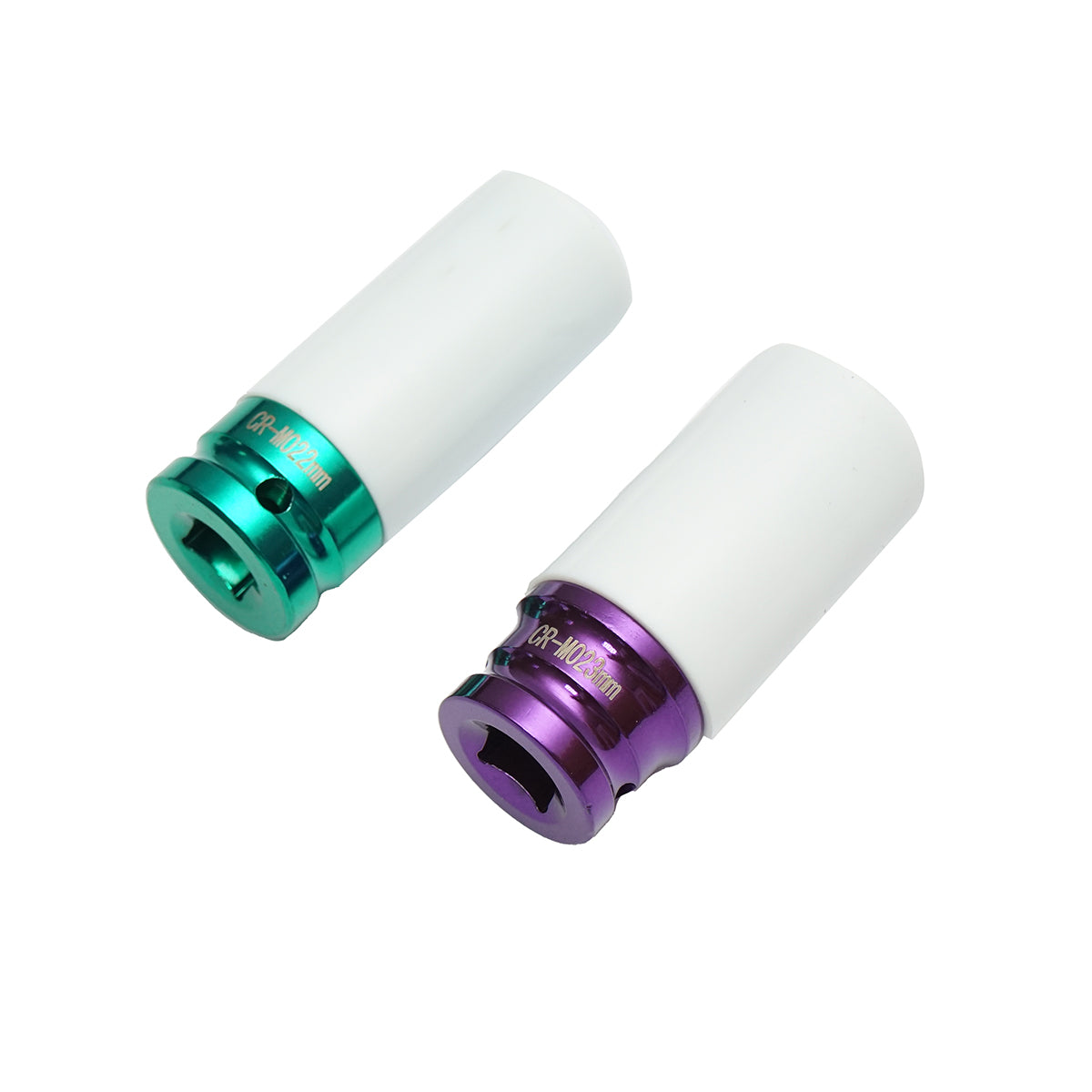 Set di 2 chiavi tubolari per dadi ruota 1/2 di impatto con protezione, 22 mm e 23 mm, Breckner Germany