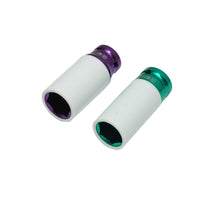 Set di 2 chiavi tubolari per dadi ruota 1/2 di impatto con protezione, 22 mm e 23 mm, Breckner Germany