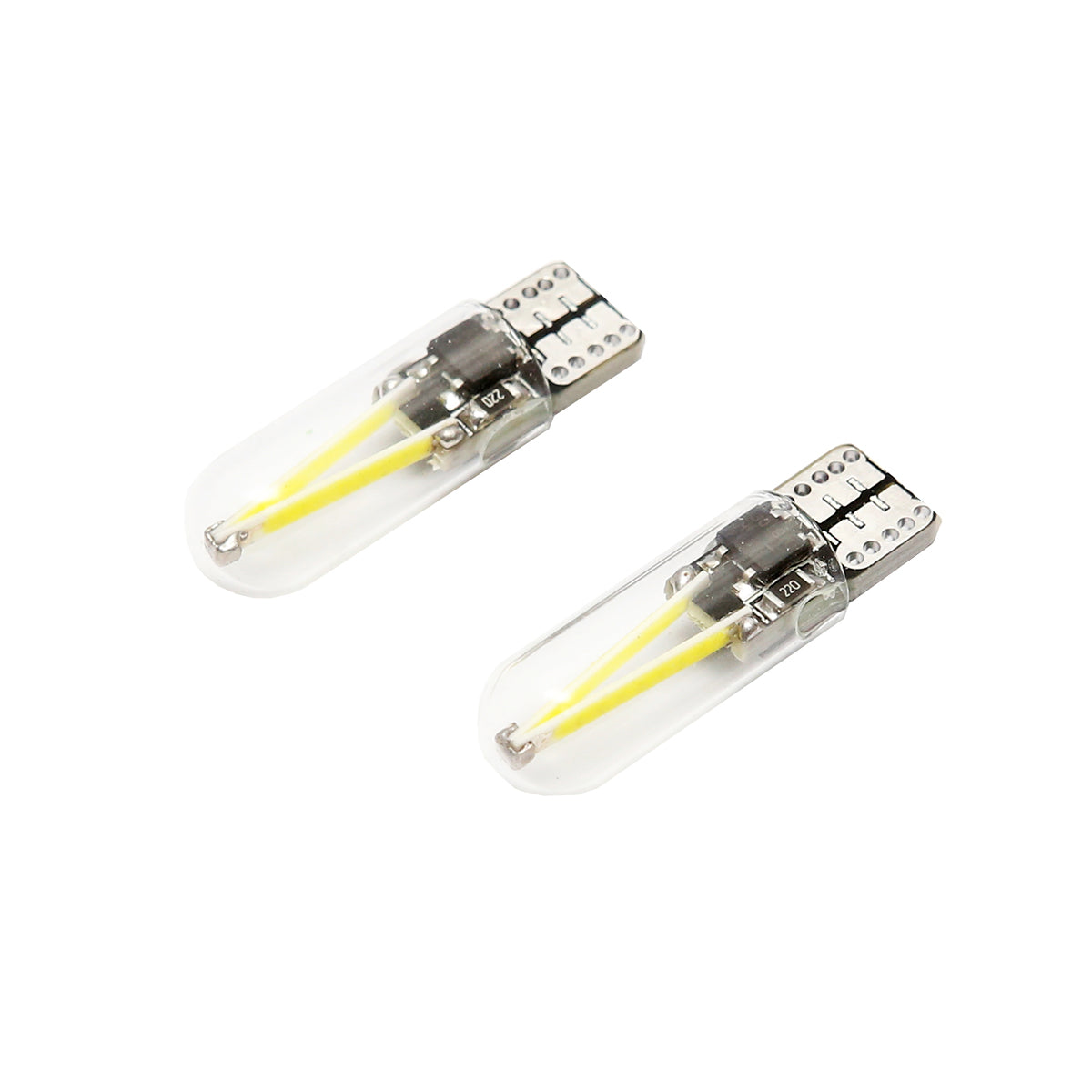 Set di 2 lampadine LED SMD 12V T10 0,04A luce fredda