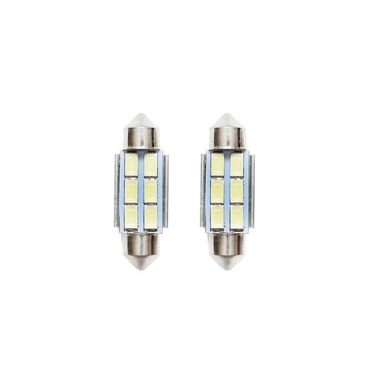 Set di 2 lampadine LED SMD SOFIT 36mm 12V 0,2A luce fredda