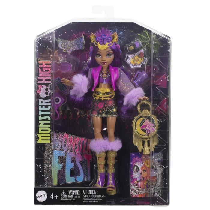 Bambola del lupo Monster High-Clawdeen con vestito Monster Fest HXH80