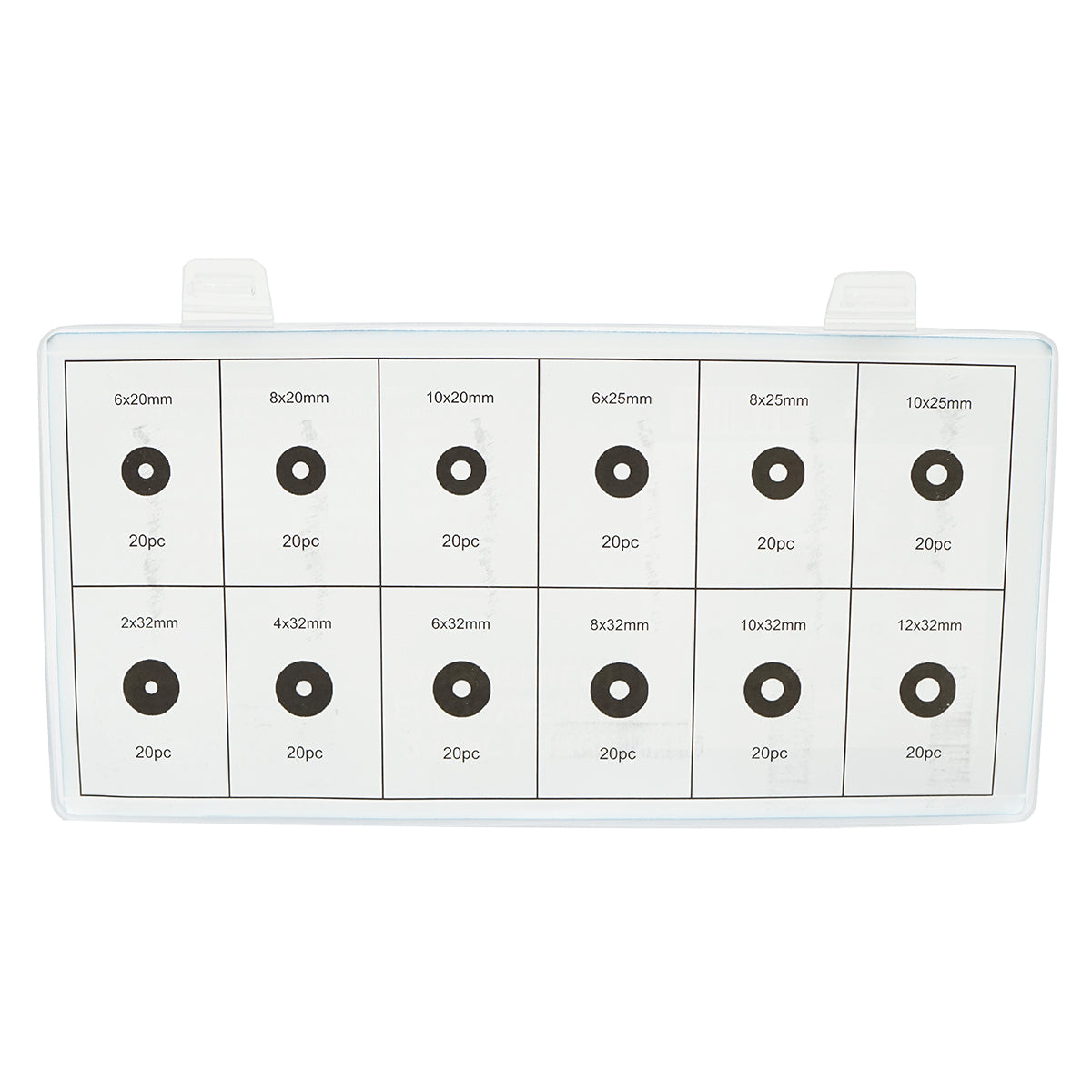 Set di 240 rondelle piane in acciaio Breckner Germany