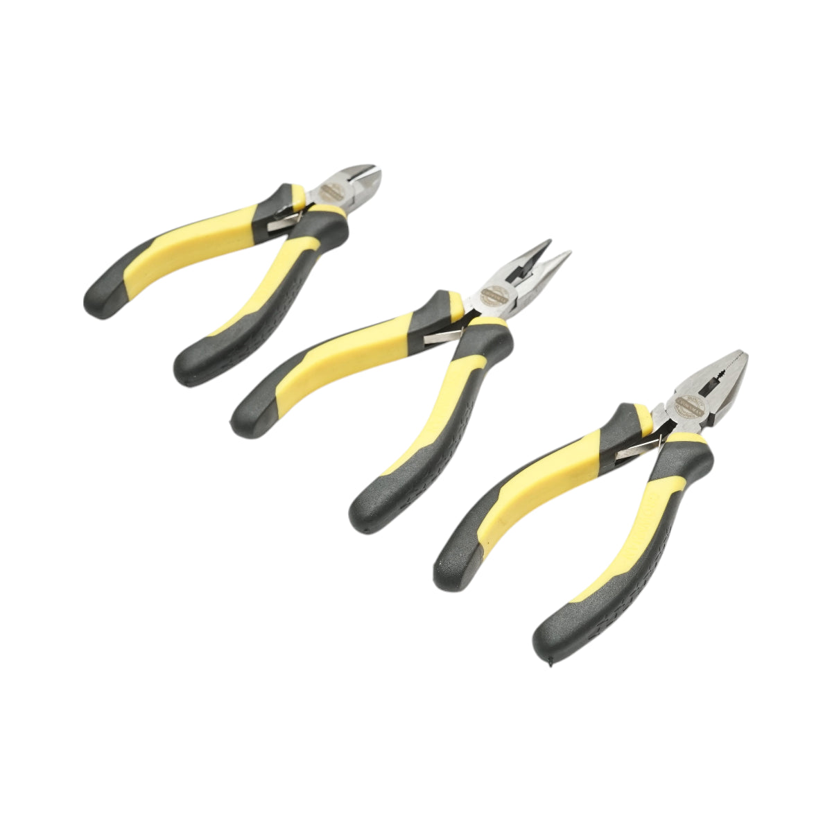 Set di 3 mini pinze combinate brevettate, a punta fine, punta affilata 115 mm Crownman