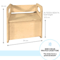 Banchetto/Panca + 2 Sedie Montessori